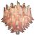 Trio of 'Flamingo' Italian Petal Chandeliers, Murano