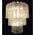 Pair of Large Three-Tier Murano Glass Tube Chandelier