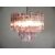 Pair of Italian Pink Glass Tube Chandeliers, Murano, 1970s