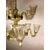 Italian Chandelier Gold Inclusion by Barovier & Toso, Murano, 1940s