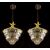 Trio of Chandeliers "The King", Gold Inclusion by Barovier & Toso, Murano, 1940s