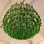 Italian Green Glass Drops Chandelier Venini Style, Murano, 1970s