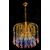 Charming Chandelier Blue and Pink Drops Glass, Murano, 1970s
