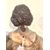 Scultura con viso in terracotta , occhi in vetro,mani e gambe in legno.Base originale.Napoli