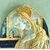 Formella-Altorilievo  devozionale in maiolica raffigurante Madonna su sfondo paesaggistico dipinto.Manifattura di Signa.Toscana