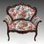 Antique Louis XV Venetian armchair in solid walnut     