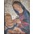 Polychrome stucco bas-relief depicting Madonna with baby Jesus     