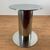 Round vintage steel and glass table from the 70s     