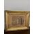 Antique 19th century Venice drawing in coeval gilded frame in mecca 37 x 30 cm     