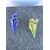 Coppia dì anatre in vetro sommerso multicolore pettinato con inclusioni a macchie.A.Ve.M.Murano.
