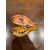 Sea foam pipe (magnesite) with the figure of the Lion of San Marco. Amber mouthpiece. Original box. Italy.     