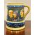 Majolica mug decorated with characters known as &#39;cantors&#39;. Minghetti manufacture, Bologna.     