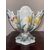 Rinfreschiera - centrotavola in maiolica decorata con motivi floreali e uccellini.Manifattura Antonibon,Nove dì Bassano.