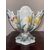 Refreshment - centerpiece in majolica decorated with floral motifs and birds.Manifattura Antonibon, Nove dì Bassano.     