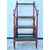 Library ladder in walnut with three steps covered in leather Italy     