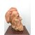 Scultura in terracotta raffigurante  testa dì personaggio maschile con barba.Italia