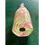 Bottiglietta portaprofumo in vetro mezza filigrana lattimo-verde-rosa e tappo con motivi a foglia.Cenedese Murano.