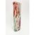 Oval Murano vase - white and red     