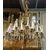  lamp190 - lampadario in bronzo dorato con cristalli, epoca '800, cm 75 x h 110