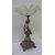 Silver centerpiece stand with putto - blown glass - vase - statue - 900     