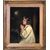 Oil painting on canvas . Little girl praying. The Infant Samuel copy     