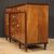 Italian design chest of drawers in walnut, mahogany and beech