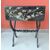 lacquered work table with mother-of-pearl inlays, meas. cm 47 x 29 h 58