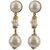 Earrings with pearls mounted in gold     