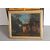Antico dipinto Francia XVIII sec scena galante con Arlecchino , cornice coeva cm 87 ,50 x 75