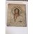 Antica Icona in argento e dipinto Cristo benedicente XIX sec . mis cm 18 x cm 15 Antiquariato 