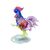 Heavy multicolored glass rooster with gold leaf base. A.Ve.M. Murano.     