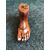 Wooden tobacco box in the shape of a foot with sandal. Ivory nails. Europe     