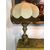 Pair of brass table lamps with original vintage 1950s lampshades     
