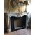 French fireplace in white Carrara marble with medium size reducer     