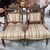 Pair of mahogany armchairs with English Victorian sculpture works