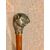 Stick. In metal knob depicting Bulldog&#39;s head.Canna in malacca.     