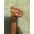 Bastone con pomolo in legno raffigurante una testa di cane.Canna in malacca.