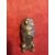 Metal matchbox in the shape of a seated dog.     