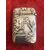 Silver matchbox without punch with tin decoration with art nouveau dragonflies and rocaille shield.     