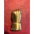 Brass matchbox in the shape of a hand with a seal.     