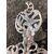 Colino in argento traforato  con decori floreali e uccellino.Francia.