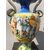 Grande vaso in maiolica con  anse serpentiformi e decoro istoriato Trionfo di David sugli Assiri.Firma S.C.A.Pesaro.