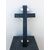 Christ - holy water stoup in porcelain on ebonized cross.Ginori manufacture.     