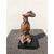 Terracotta sculpture covered in copper with galvanic bath depicting Kingfisher bird, Italy, signed.     