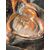 Scultura in terracotta rivestita in rame con bagno galvanico raffigurante uccello Martin Pescatore.Italia,firmata.