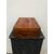 Box - travel dressing table in light mahogany with bronze moldings and silver initials.     
