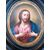 Oil painting on copper depicting the Sacred Heart of Jesus&#39;.     