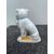 Dog figurine with puppies in porcelain France     