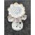 Porta stuzzicadenti in porcellana policroma con figura maschile e forma di fiore.Vecchia Parigi.Francia.