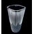 Vaso in vetro sommerso nero con inclusione foglia d’argento. Murano.